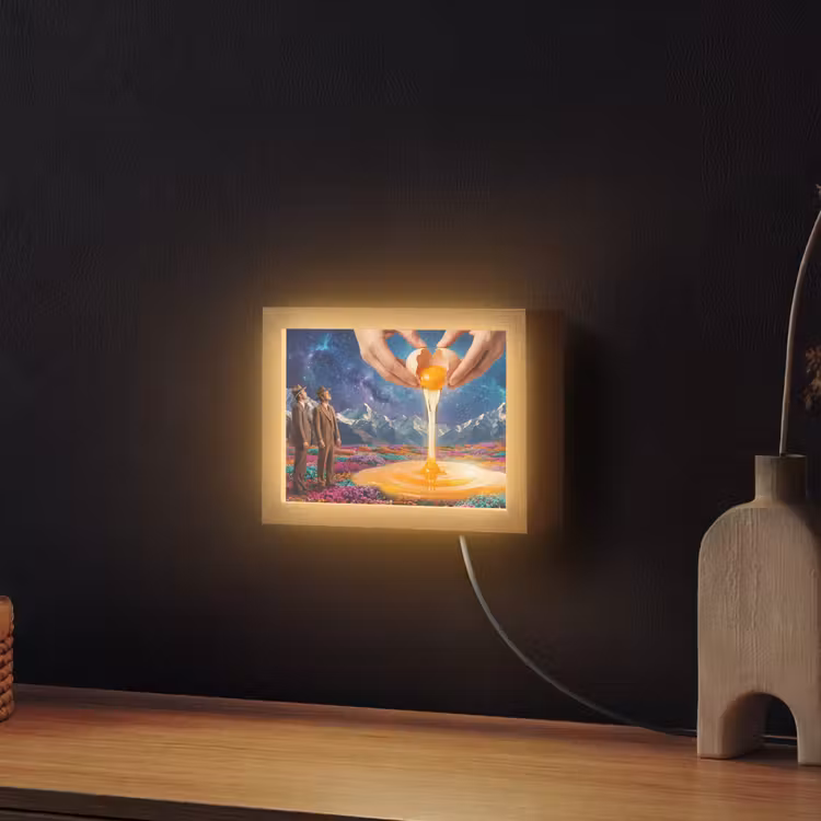 Lightbox - Wandlamp - Handen - Ei - Surrealisme — 2