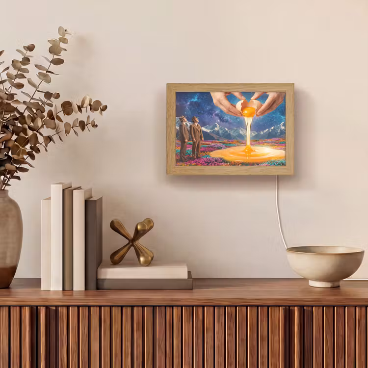 Lightbox - Wandlamp - Handen - Ei - Surrealisme — 4