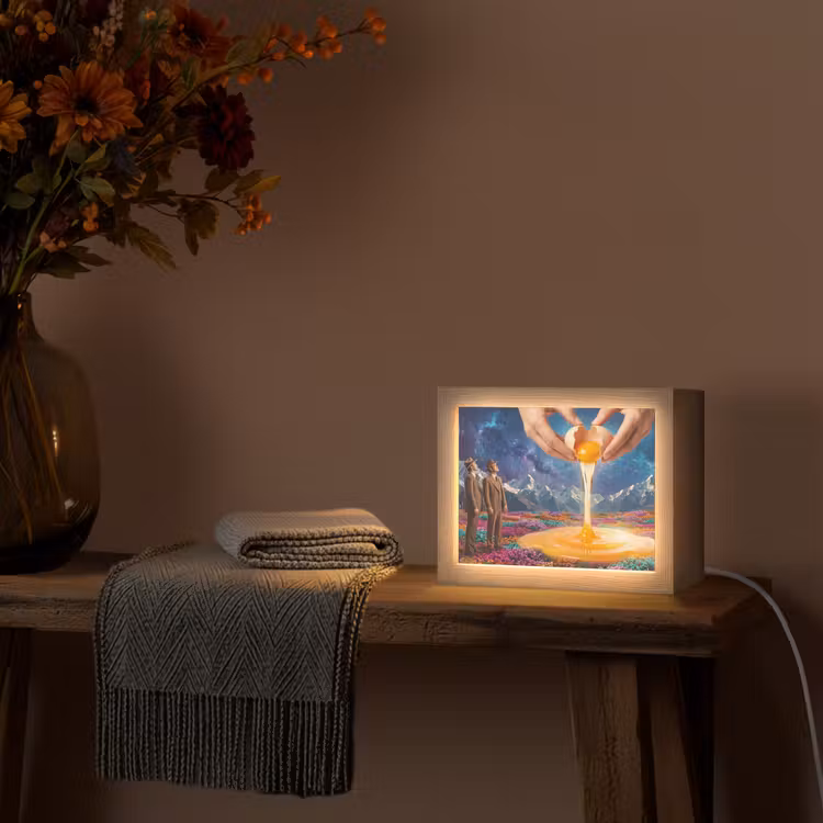 Lightbox - Wandlamp - Handen - Ei - Surrealisme — 5