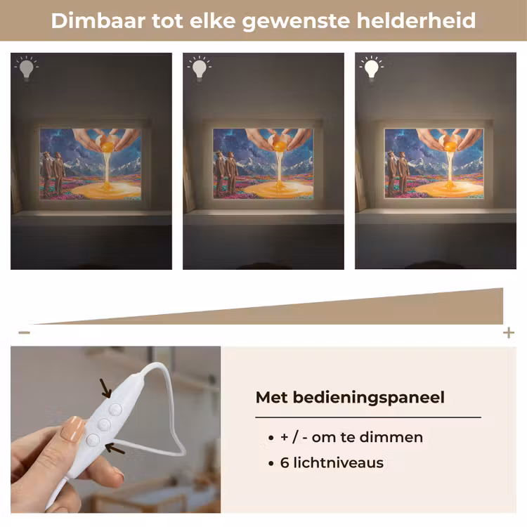 Lightbox - Wandlamp - Handen - Ei - Surrealisme — 8