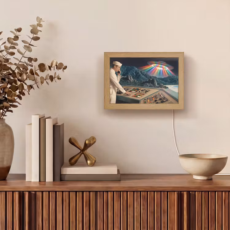 Lightbox - Wandlamp - Man - Controlekamer - Strand — 4