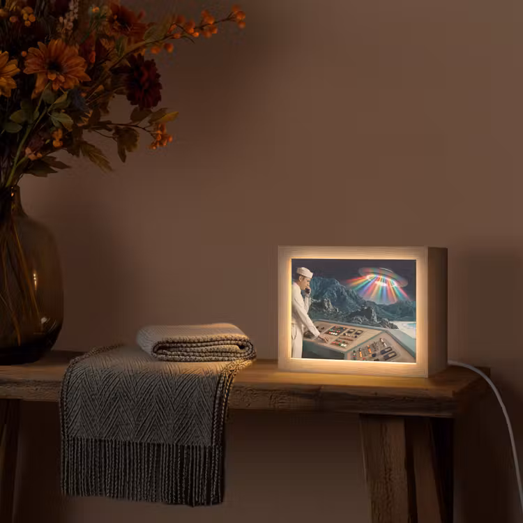 Lightbox - Wandlamp - Man - Controlekamer - Strand — 5