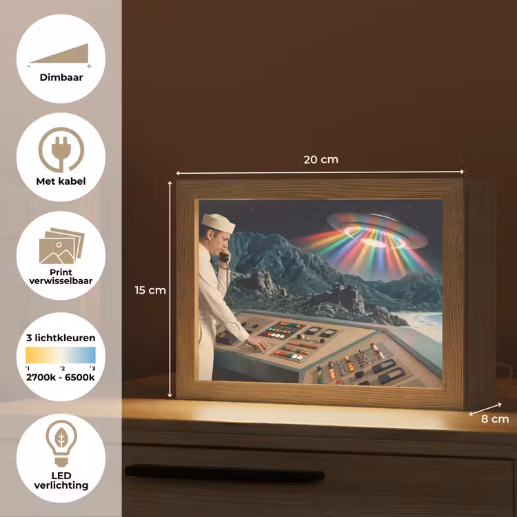 Lightbox - Wandlamp - Man - Controlekamer - Strand — 9