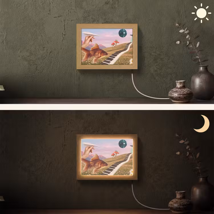 Lightbox - Wandlamp - Vis - Natuur - Abstract — 3