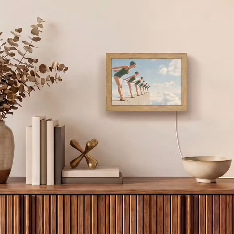 Lightbox - Wandlamp - Vrouwen - Duikhouding - Wolken — 4