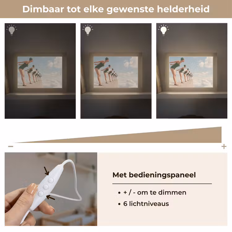 Lightbox - Wandlamp - Vrouwen - Duikhouding - Wolken — 8