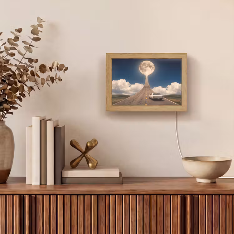 Lightbox - Wandlamp - Weg - Maan - Nacht — 4