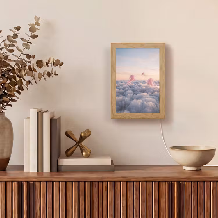 Tafellamp - Roze dier - Wolken — 4