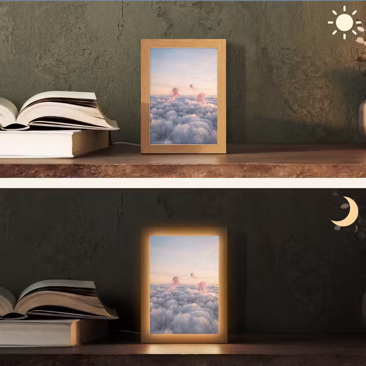 Tafellamp - Roze dier - Wolken — 5