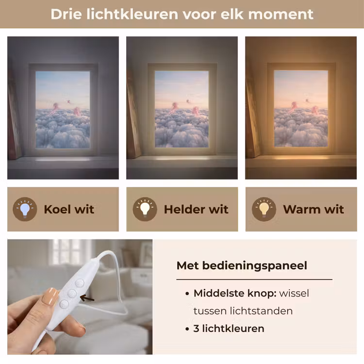 Tafellamp - Roze dier - Wolken — 6