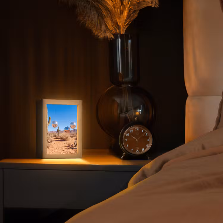 Tafellamp - Woestijn - Spiegelbal - Kunst — 2