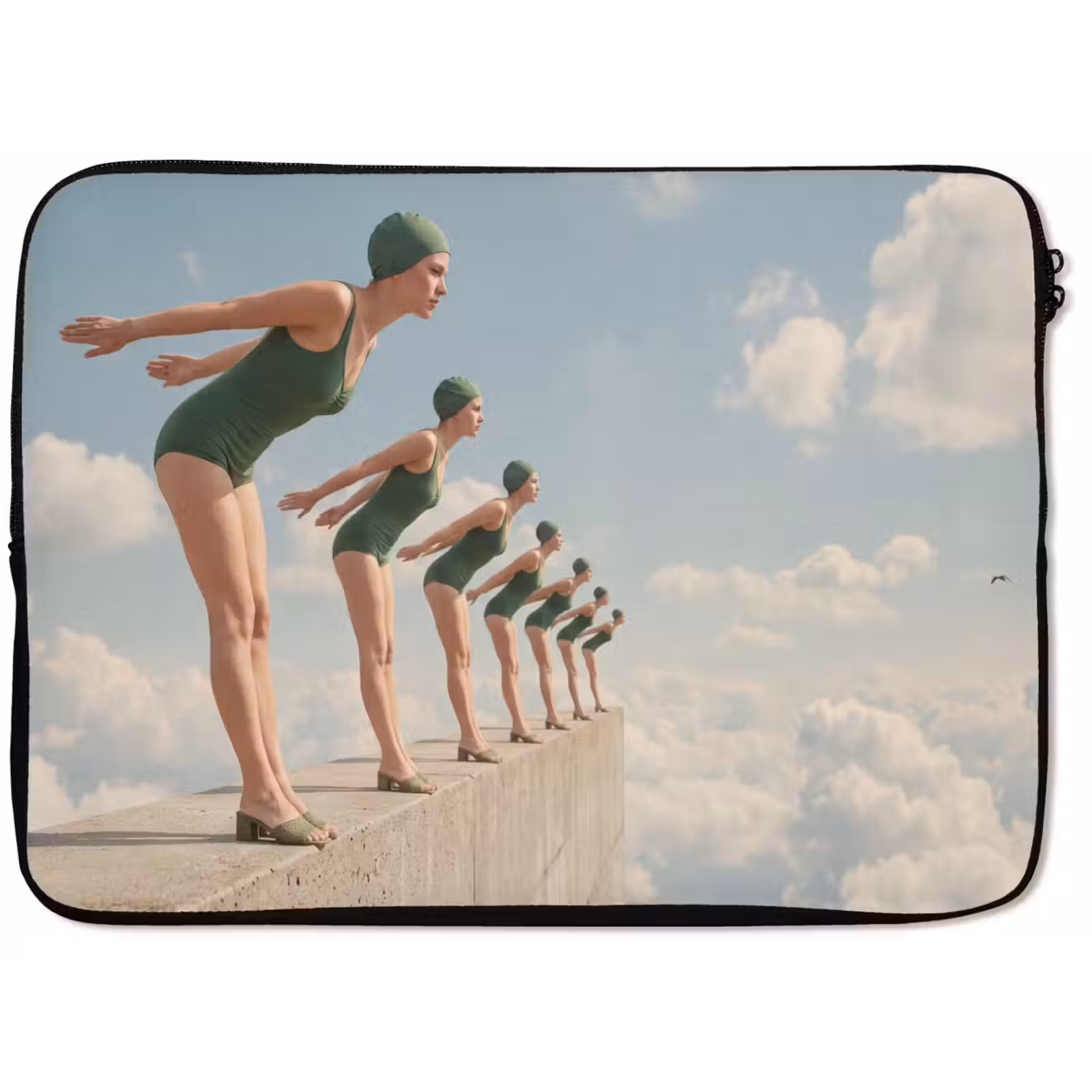 Laptophoes - Vrouwen - Duikhouding - Wolken — 1