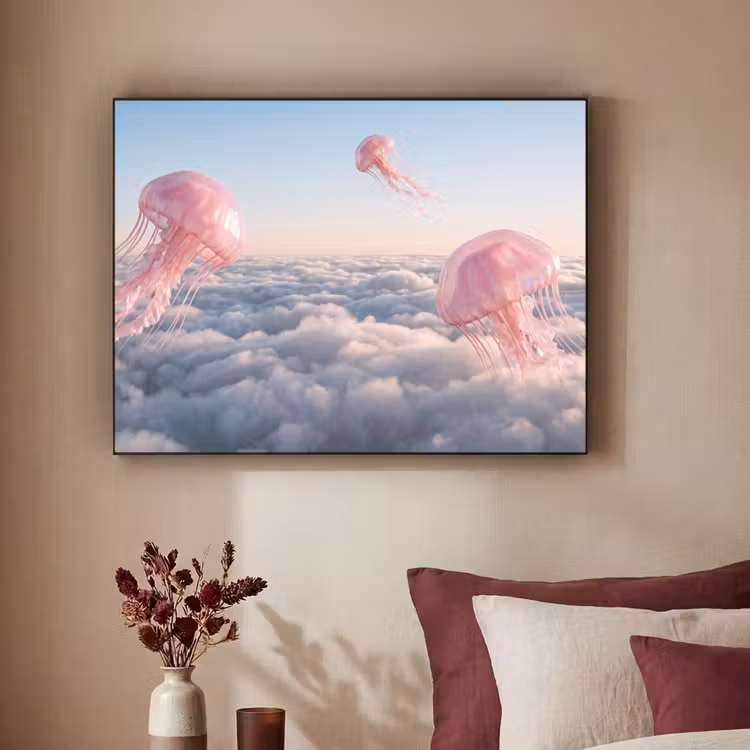 Art Frame - Roze dier - Wolken — 3