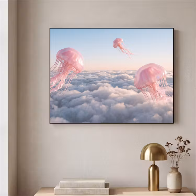 Art Frame - Roze dier - Wolken — 5