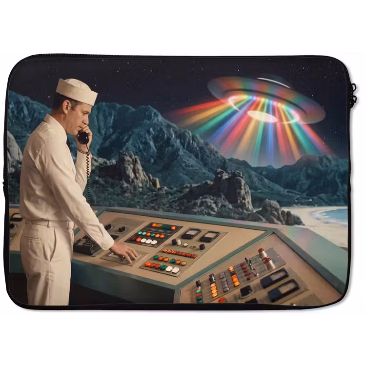 Laptophoes - Man - Controlekamer - Strand — 1