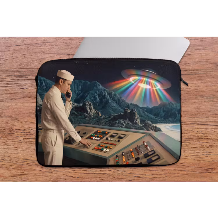 Laptophoes - Man - Controlekamer - Strand — 2