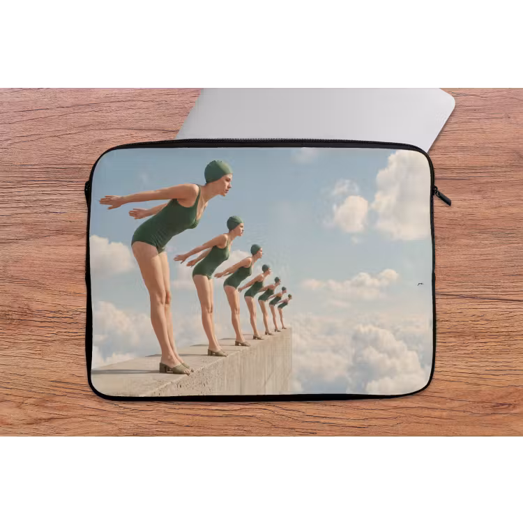 Laptophoes - Vrouwen - Duikhouding - Wolken — 2