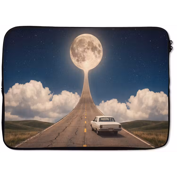 Laptophoes - Weg - Maan - Nacht — 1