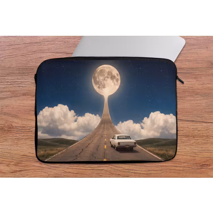 Laptophoes - Weg - Maan - Nacht — 2