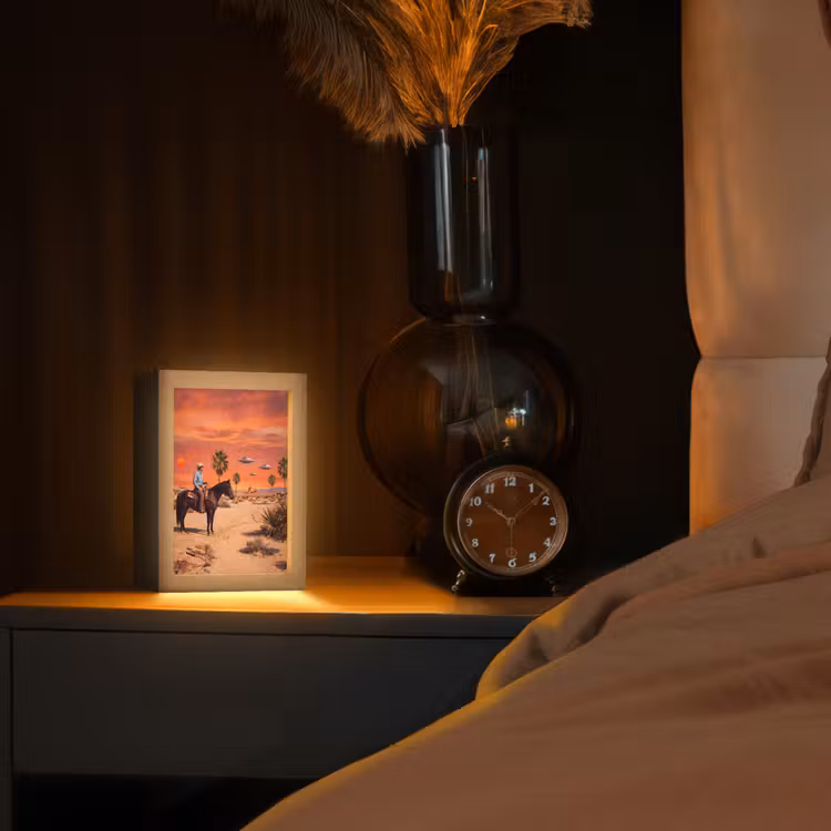 Tafellamp - Cowboy - Paard - Woestijn — 2
