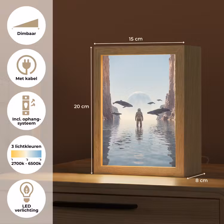 Tafellamp - Ruimtevaarder - Walvis - Fantasie — 7