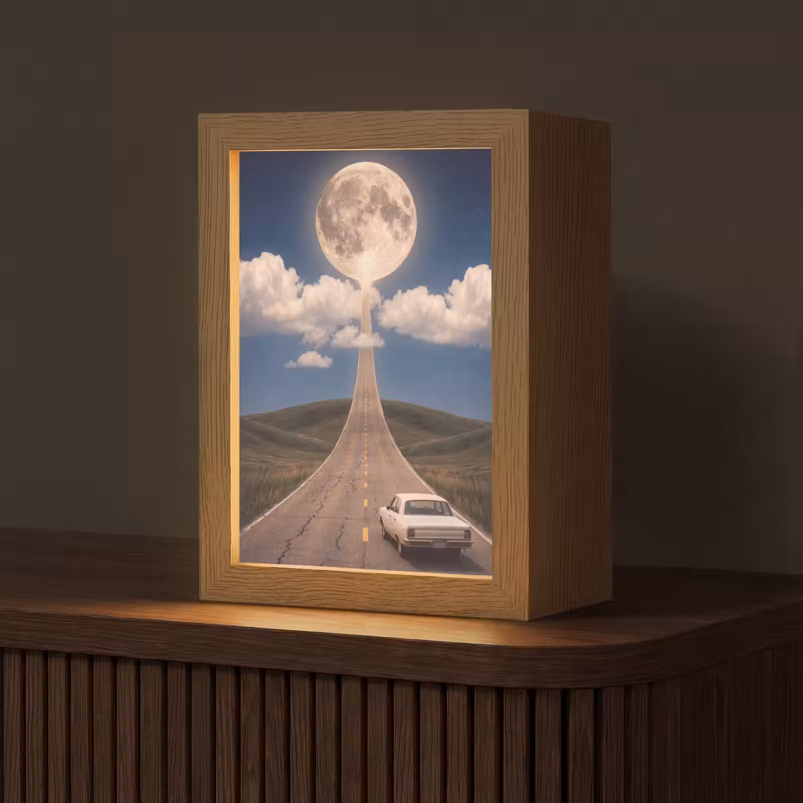 Tafellamp - Weg - Maan - Nacht — 1