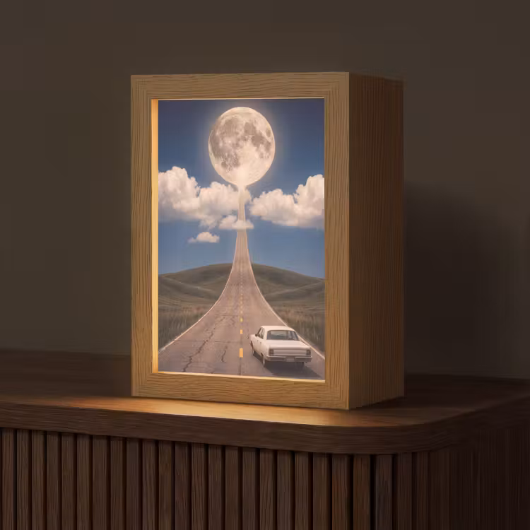 Tafellamp - Weg - Maan - Nacht — 1