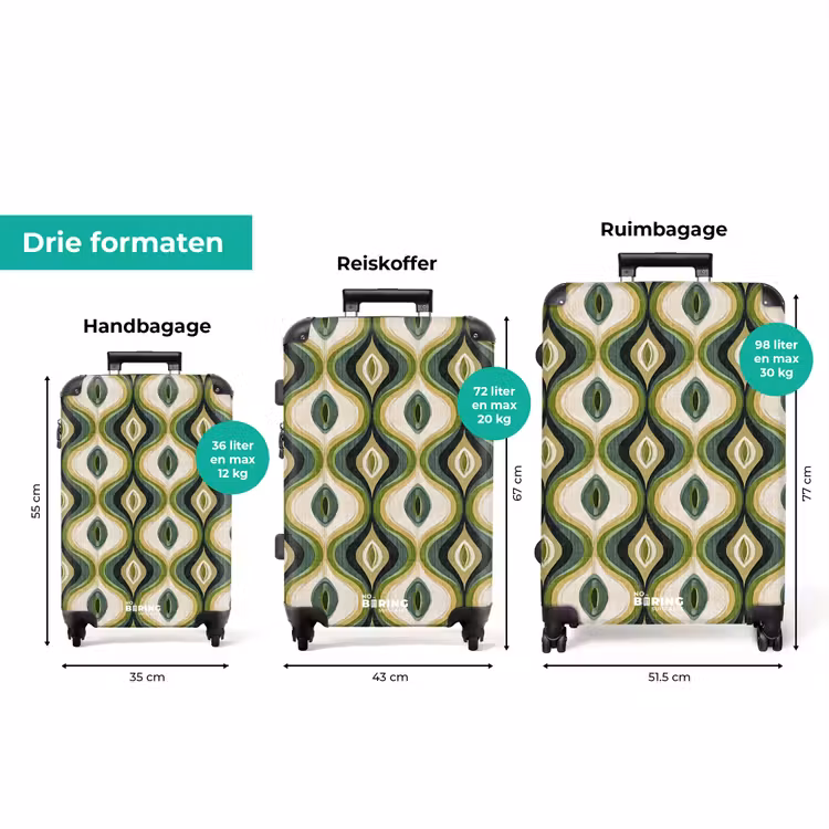 Koffer - Abstract - Ritmisch - Groen — 8