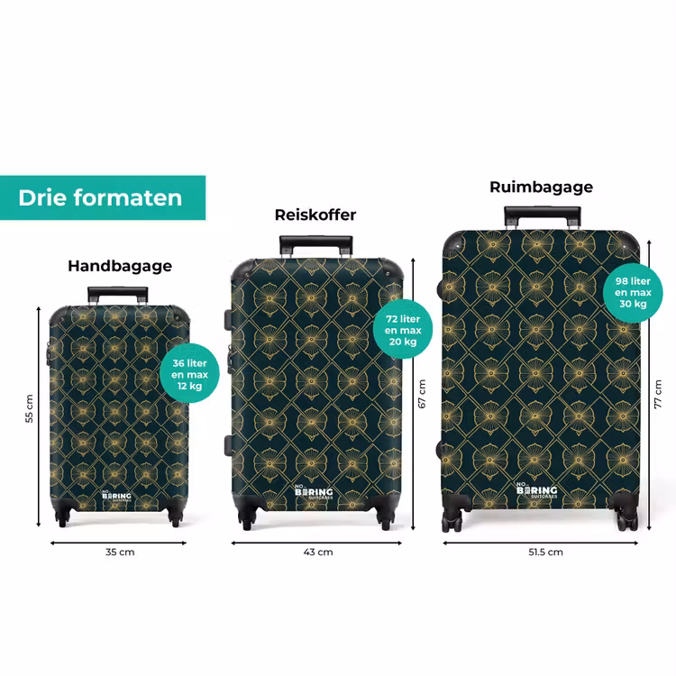 Koffer - Geometrisch - Elegant - Groen — 8