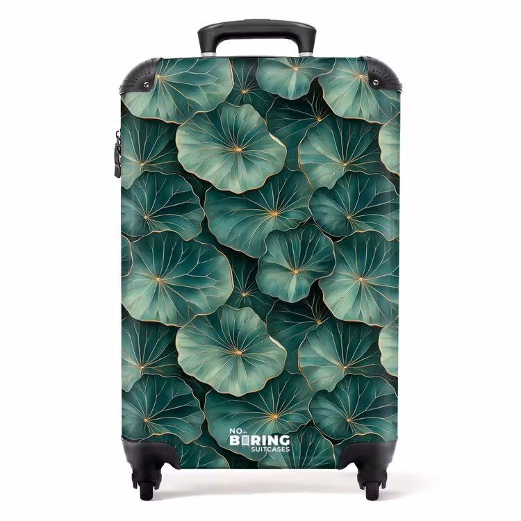 Koffer - Patroon - Bladeren - Groen — 1