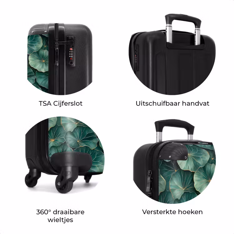 Koffer - Patroon - Bladeren - Groen — 7
