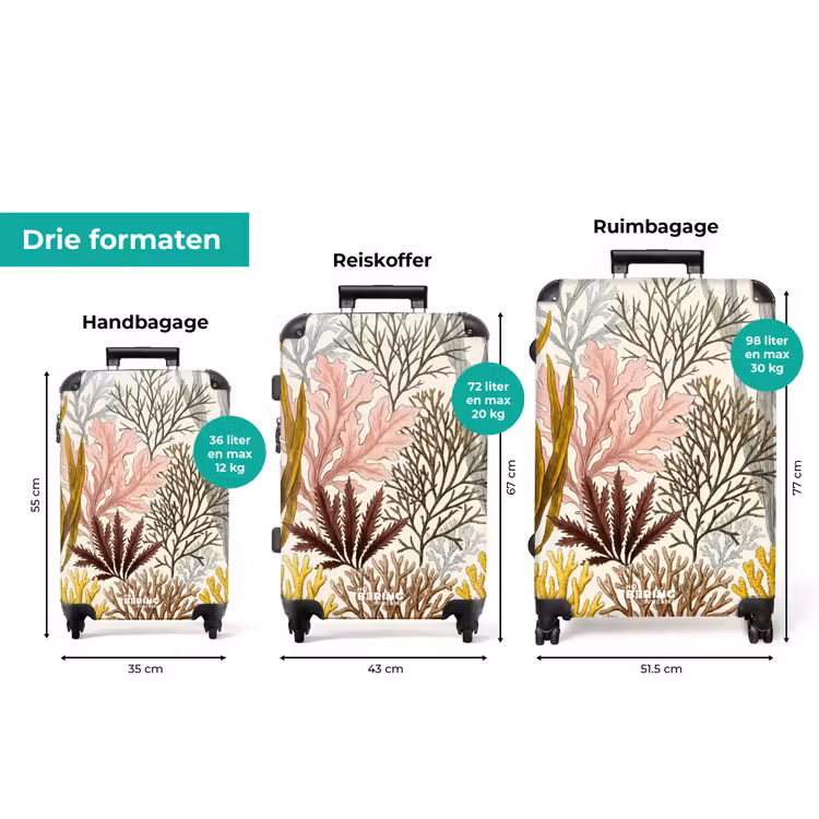 Koffer - Natuur - Onderwater - Botanisch - Vintage - Kleurrijk — 8