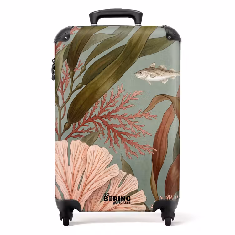 Koffer - Onderwater - Planten - Vis - Vintage - Groen — 1