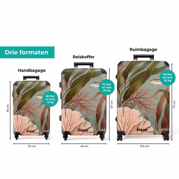 Koffer - Onderwater - Planten - Vis - Vintage - Groen — 8