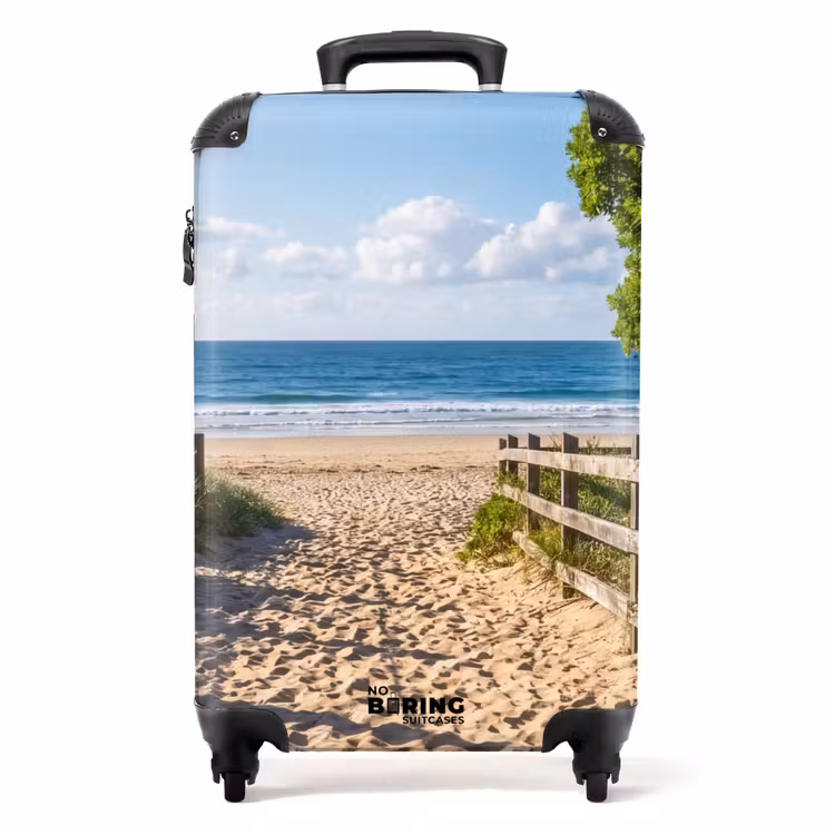 Koffer - Strand - Zandpad - Oceaan - Natuur — 1