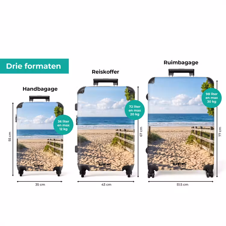 Koffer - Strand - Zandpad - Oceaan - Natuur — 8