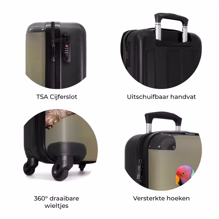 Koffer - Papagaai - Tak - Natuur - Kleurrijk — 7