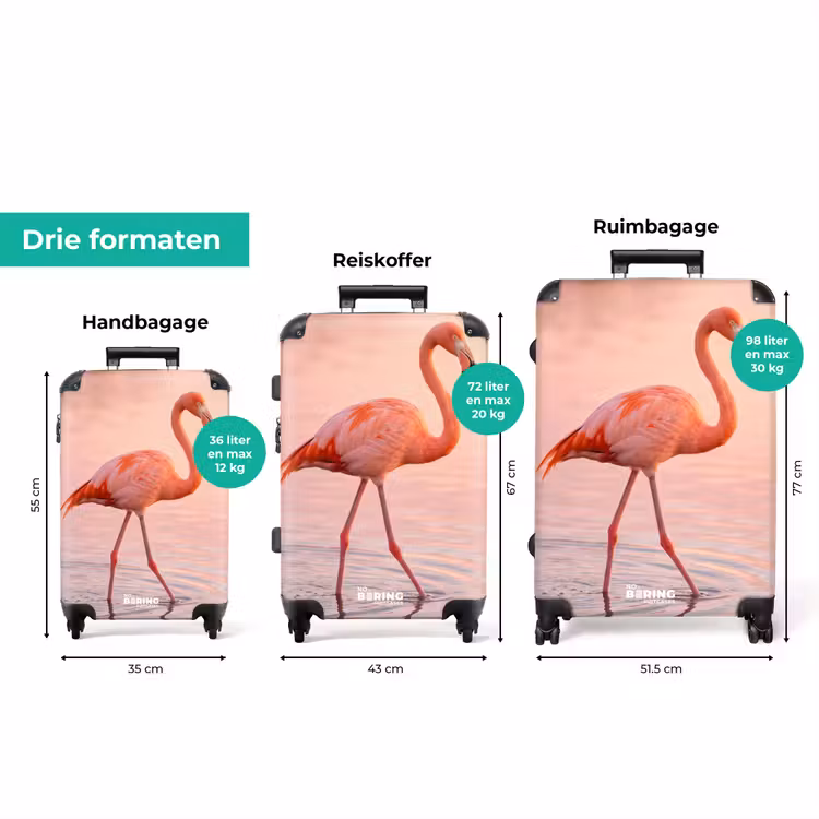 Koffer - Flamingo - Water - Roze — 8