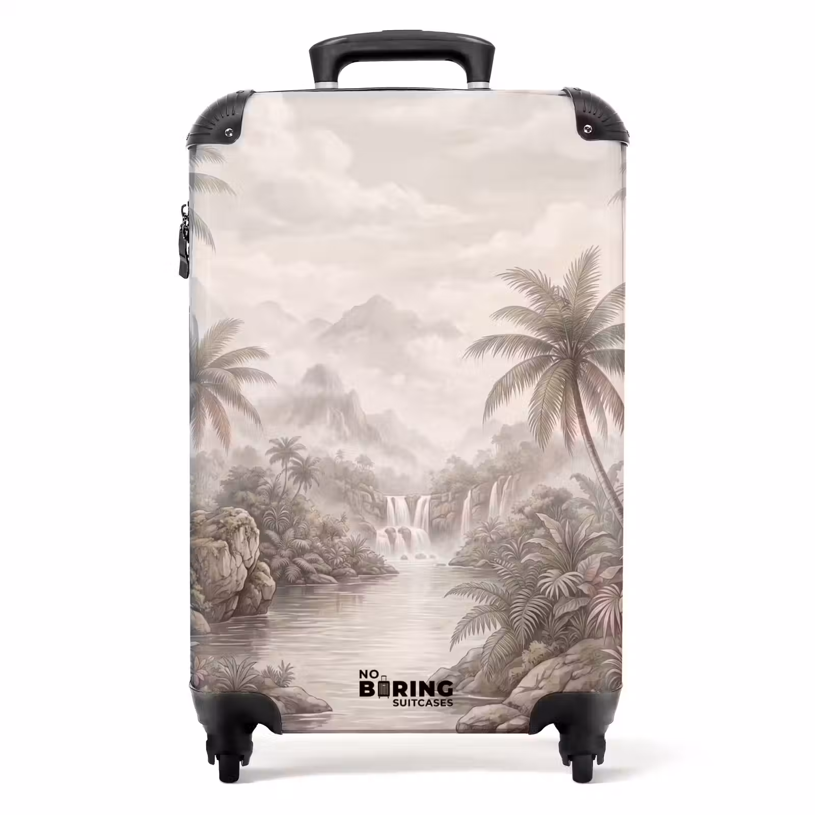 Koffer - Jungle - Watervallen - Tropisch - Illustratie — 1