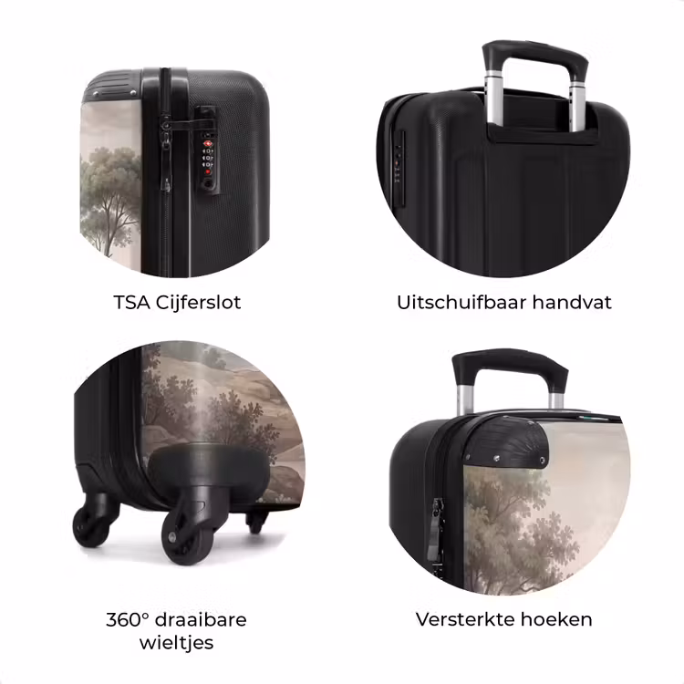Koffer - Bomen - Meer - Bergen - Illustratie — 7