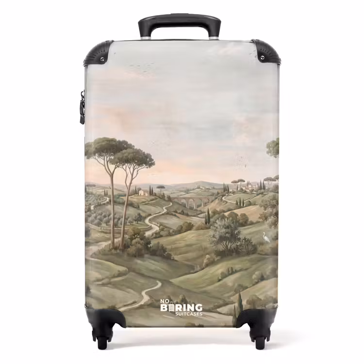 Koffer - Landschap - Heuvels - Zandpad - Groen — 1