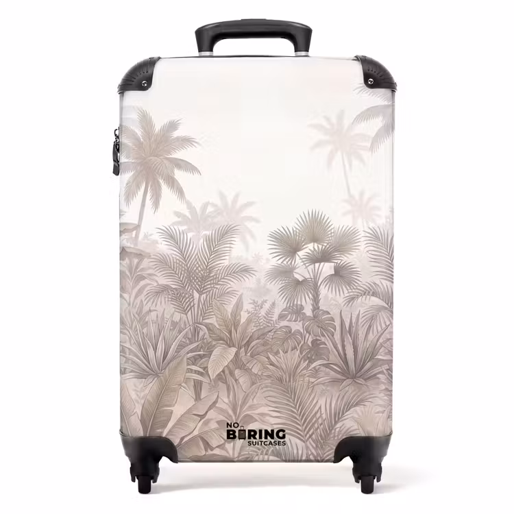 Koffer - Jungle - Tropisch - Natuur -Vintage - Beige — 1
