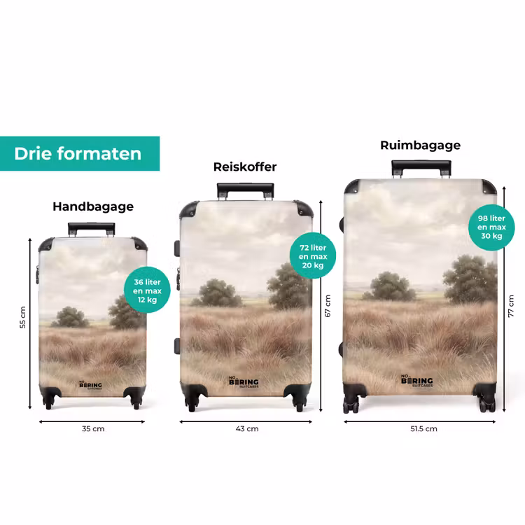 Koffer - Landschap - Minimalistisch - Beige — 8