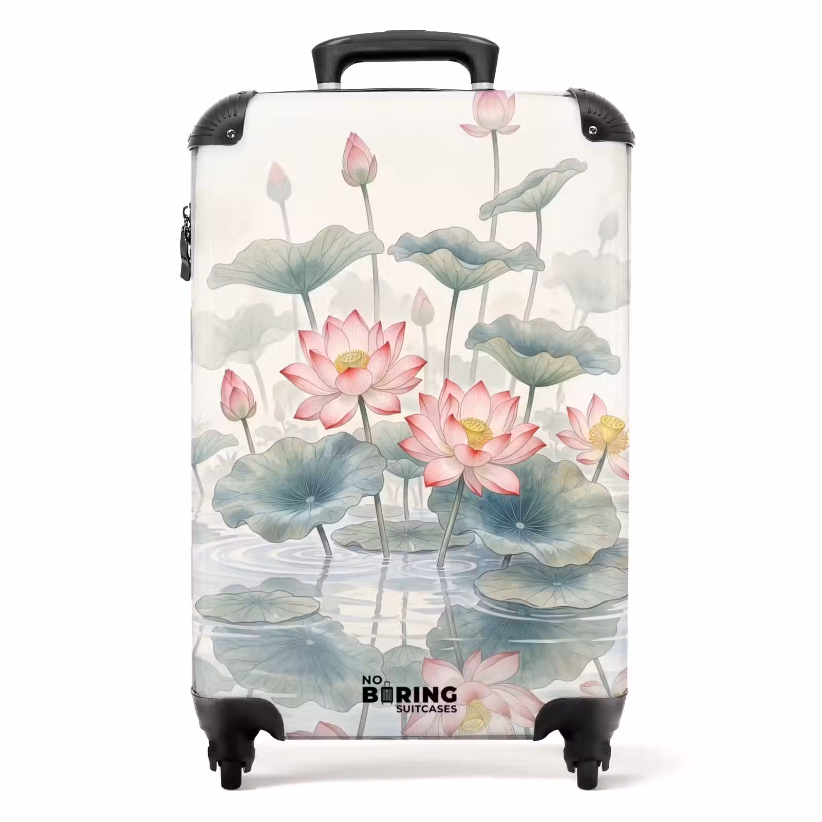 Koffer - Aquarel - Lotusbloemen - Kleurrijk — 1
