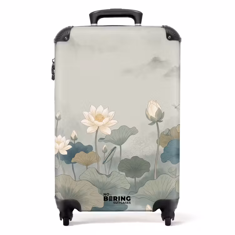 Koffer - Lotus - Bloemen - Groen — 1