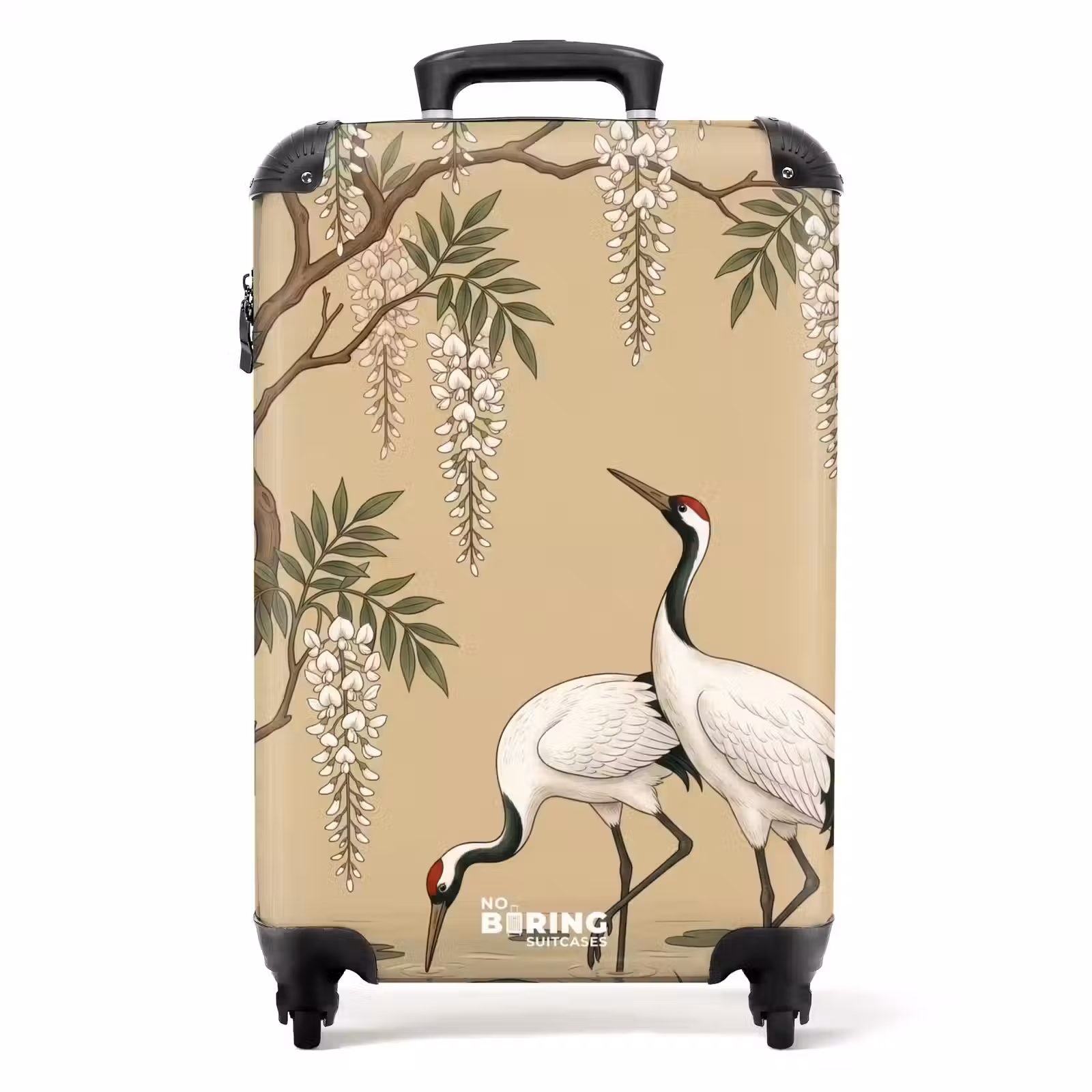 Koffer - Kraanvogels - Water - Beige — 1