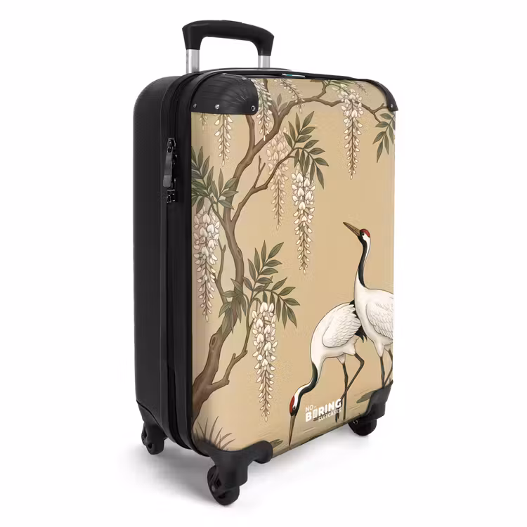 Koffer - Kraanvogels - Water - Beige — 2