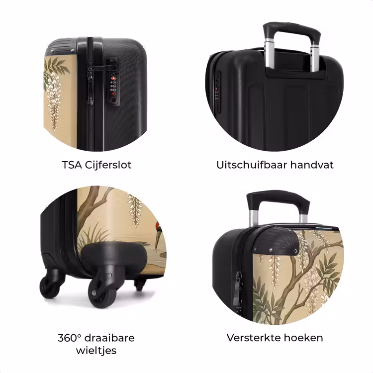 Koffer - Kraanvogels - Water - Beige — 7