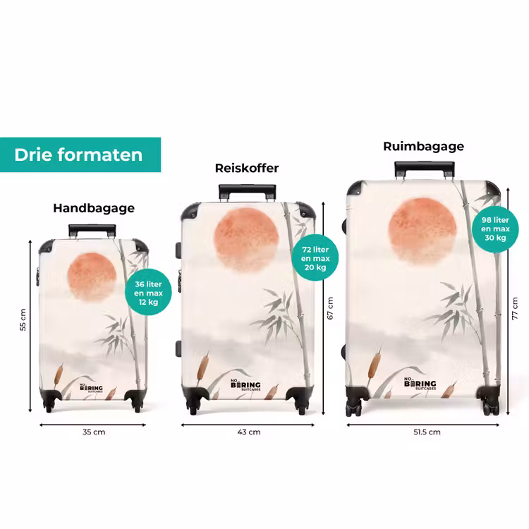 Koffer - Minimalistisch - Bamboe - Groen — 8