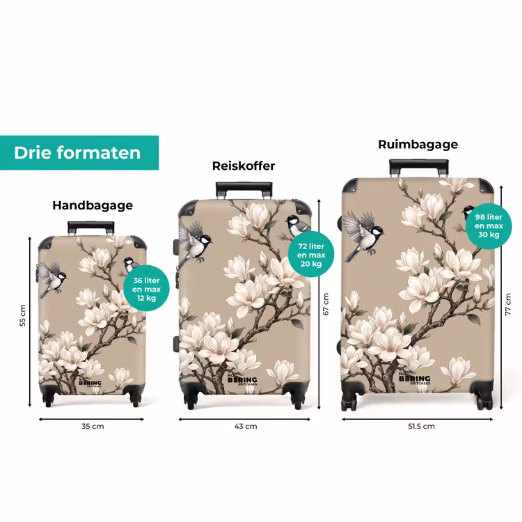 Koffer - Oosters - Vogels - Beige — 8